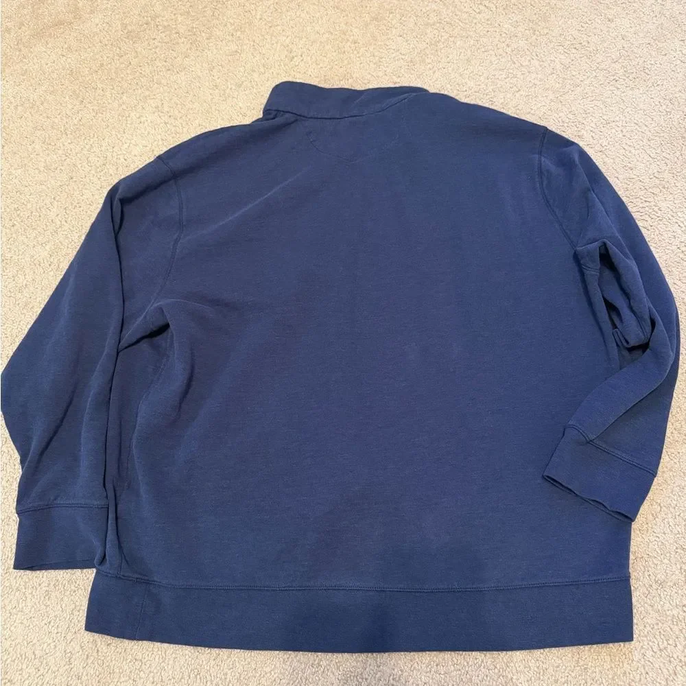 Polo Ralph Lauren Luxury Jersey Quarter-Zip Pullover Aviator Navy Sweater